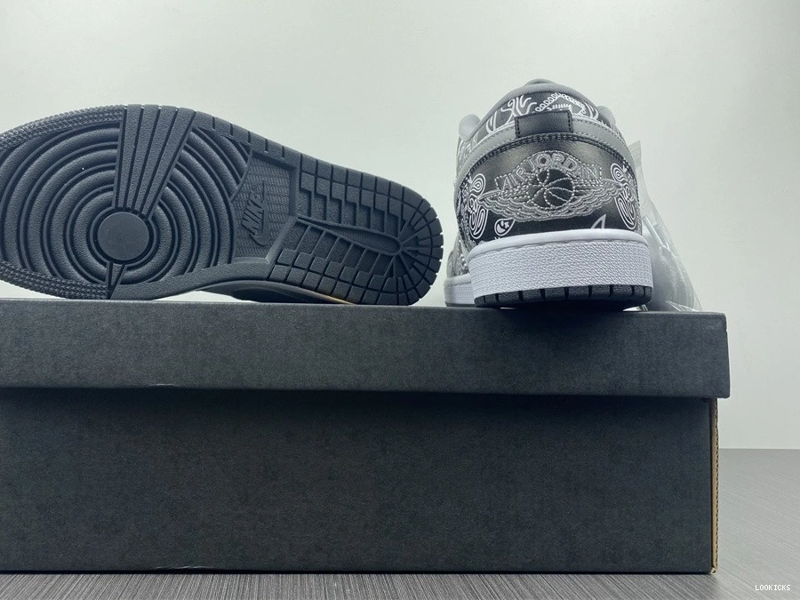 Cheap 1 Grey Low 553558-040 White Black Jordan - 0509